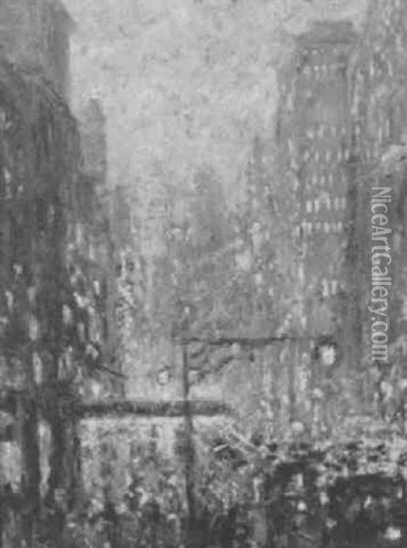 New York City Scene Oil Painting - Mary Louise Fairchild