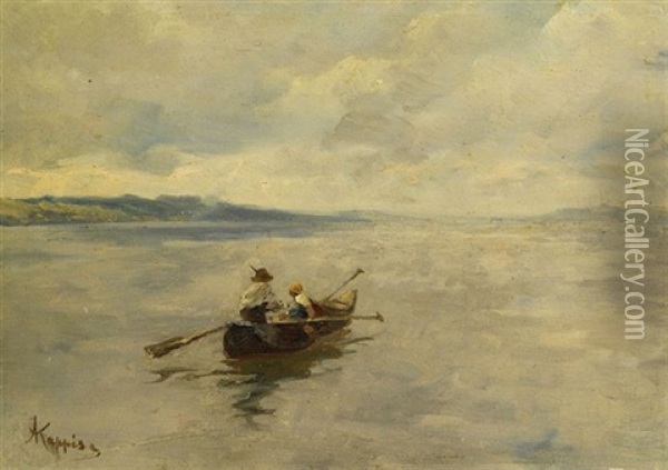 Ruderboot Auf Dem Bodensee (?) Oil Painting - Albert Kappis