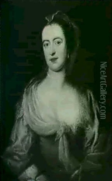 Portrait Of A Noblewoman Oil Painting - Thomas Bardwell