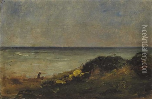 Coastal Landscape, Portmarnock Oil Painting - Nathaniel Hone the Younger