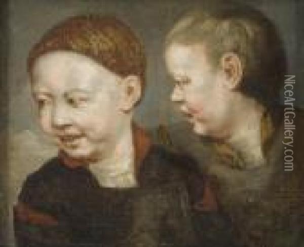 Doppio Ritratto Del Principe Di Galles Oil Painting - Peter Paul Rubens