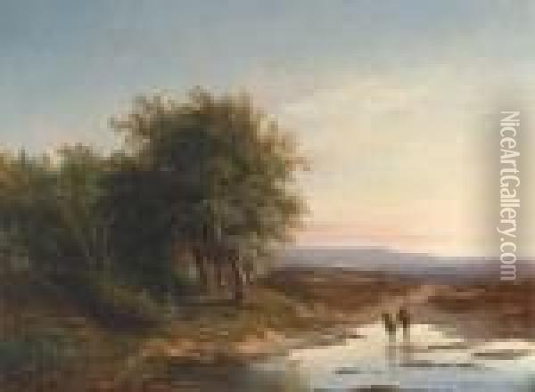 The Evening Stroll Oil Painting - Hendrik D. Kruseman Van Elten