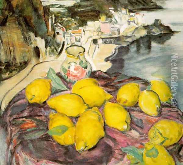 Amalfi 1937 Oil Painting - Istvan Csok