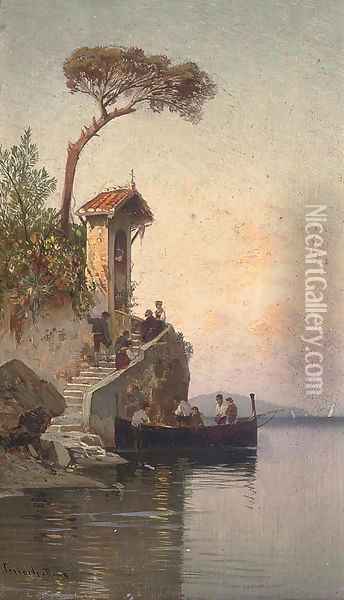 A fisherman's vigil Oil Painting - Hermann David Salomon Corrodi