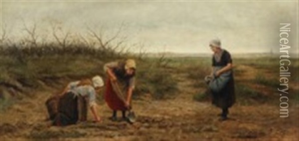 Truffle Hunt In Holland Oil Painting - Philip Lodewijk Jacob Frederik Sadee
