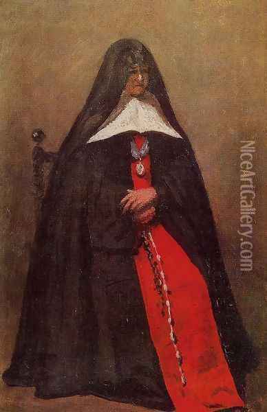 The Mother Superior of the Convent of the Annonciades Oil Painting - Jean-Baptiste-Camille Corot