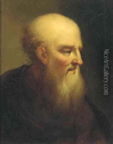 A bearded man 3 Oil Painting - Christian Wilhelm Ernst Dietrich