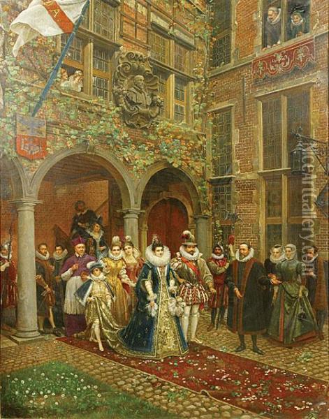 Isabella Uit Spanje & Oil Painting - Eugene Siberdt