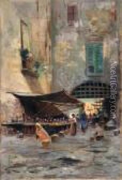 Piazza Francese Oil Painting - Oscar Ricciardi