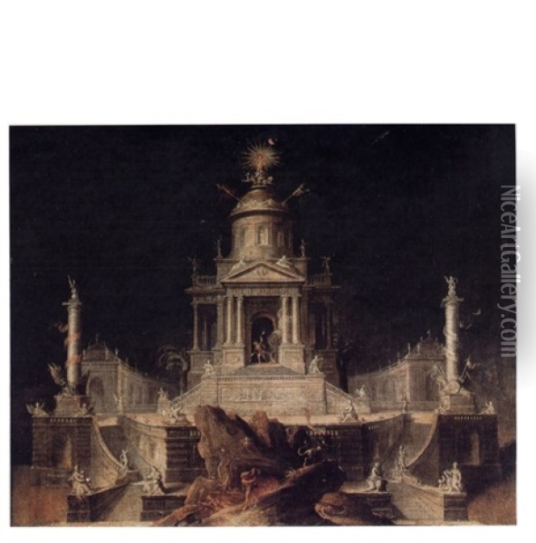 Les Enfers Avec Le Temple De Janus Oil Painting - Francois de Nome