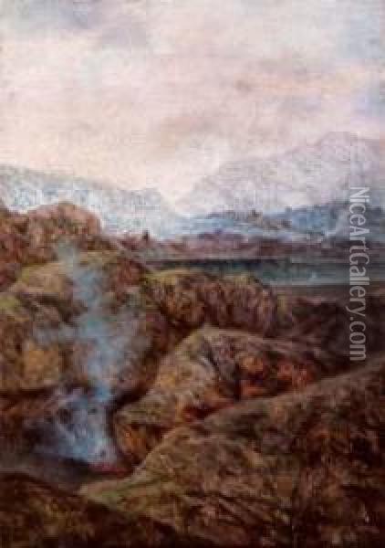 Le Solfatare Oil Painting - Teodoro Duclere