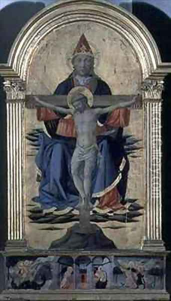 Holy Trinity Oil Painting - Michelino Domenico di