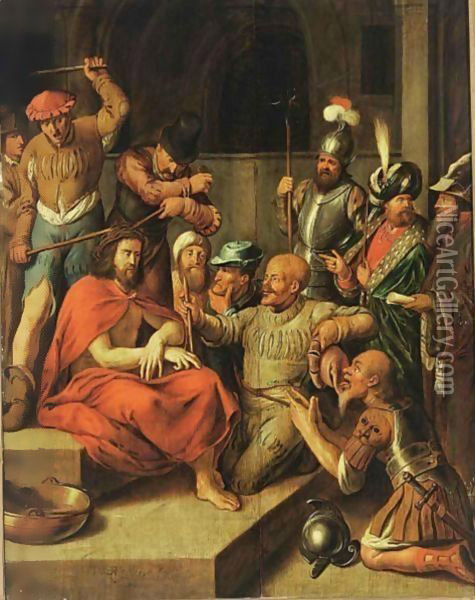 The Flagellation Of Christ Oil Painting - Jan Adriansz van Staveren