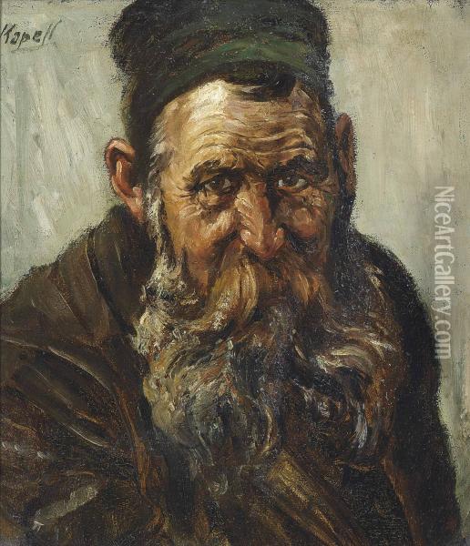 Portrait Of A Rabbi Oil Painting - Paul Kapell