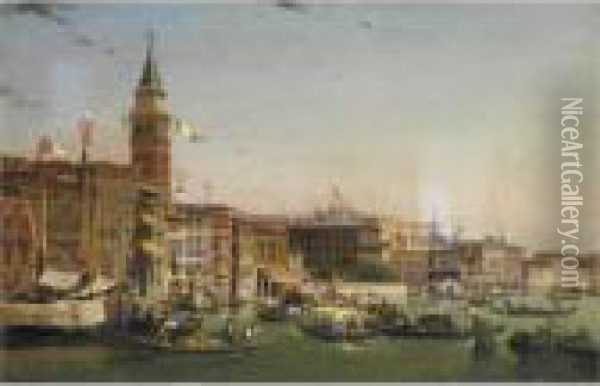 Veduta Di Venezia Oil Painting - Fabius Germain Brest