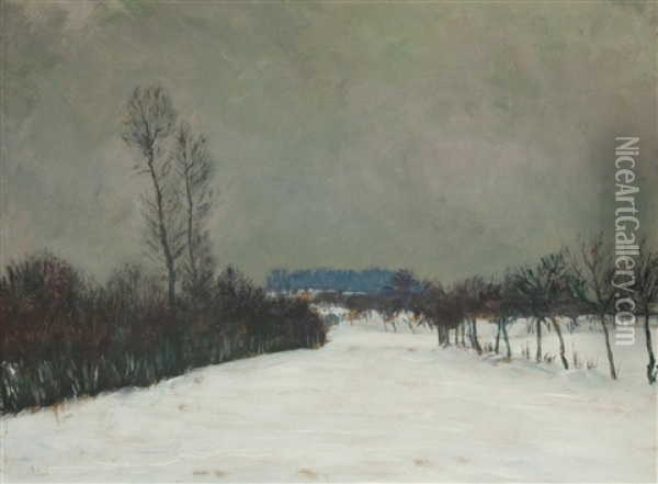 Winterlandschaft Oil Painting - Frantisek Kavan