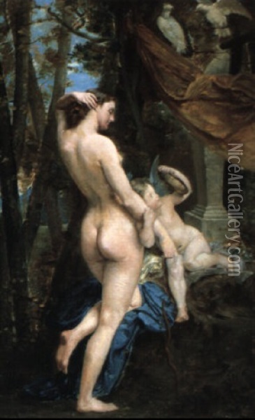 La Toilette De Venus Oil Painting - Paul Baudry