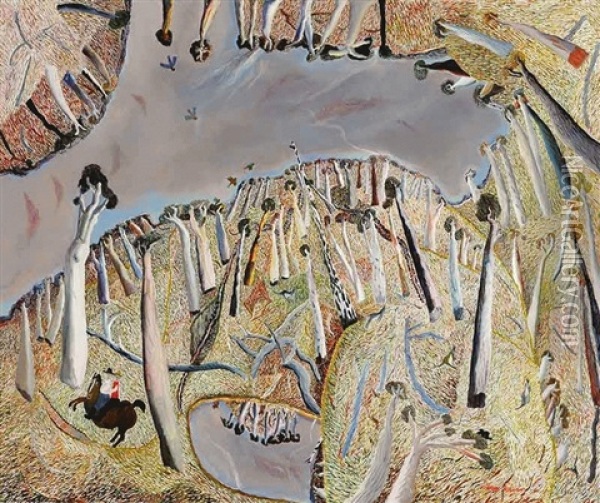 Landscape (canungra) Oil Painting - William Robinson