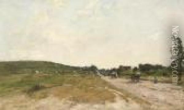 La Route De Villers-sur-mer Oil Painting - Eugene Boudin