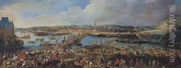 View of Rouen from Saint-Sever 1715-20 Oil Painting - Pierre-Denis Martin