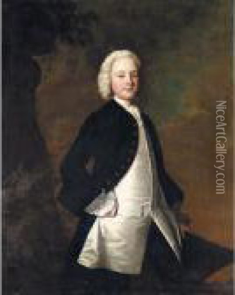 Portrait Of Master Troyte Oil Painting - Sir Joshua Reynolds