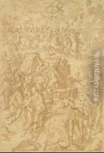 Scena Biblica Oil Painting - Marco Marchetti, Called Marco Da Faenza