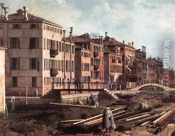 View of San Giuseppe di Castello (detail) 2 Oil Painting - (Giovanni Antonio Canal) Canaletto