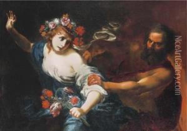 The Abduction Of Proserpine Oil Painting - Simone Pignone