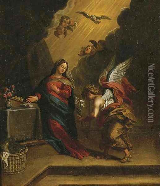 The Annunciation Oil Painting - Annibale Carracci