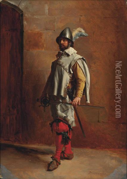 Soldat Oil Painting - Jean-Louis-Ernest Meissonier