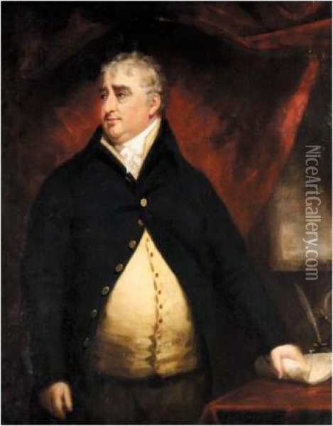 Portrait Of The Hon. Charles James Fox, M.p. Oil Painting - John Opie