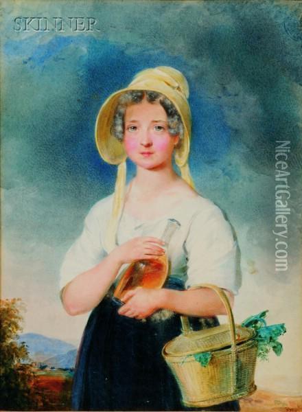 Returning From A Picnic Oil Painting - Karoly Brocky