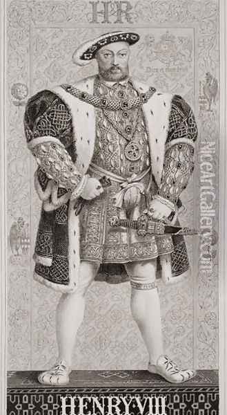 Henry VIII (1491-1547) from Illustrations of English and Scottish History Volume I Oil Painting - J.L. Williams