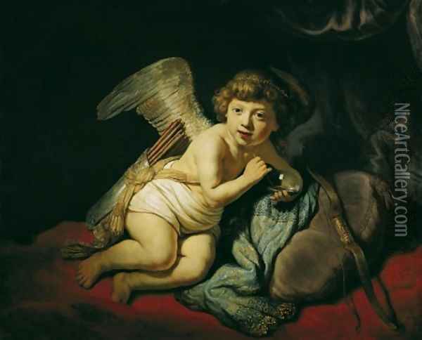 Cupid with the Soap Bubble 1634 Oil Painting - Harmenszoon van Rijn Rembrandt