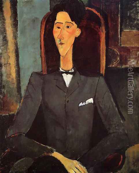 Portrait Of Jean Cocteau Oil Painting - Amedeo Modigliani