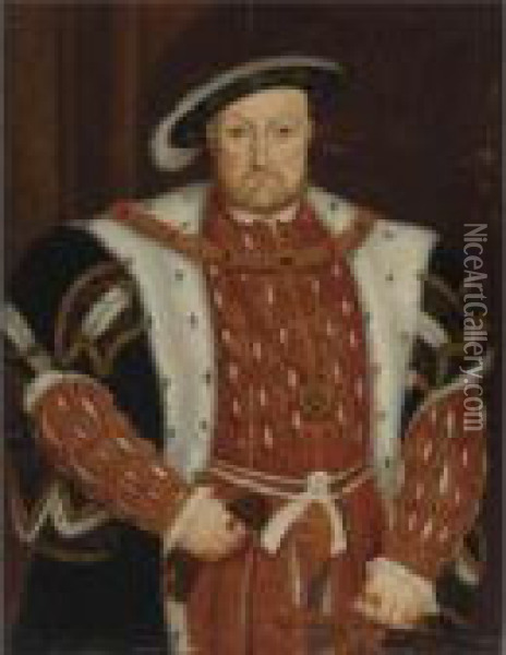 Portrait Of King Henry Viii Of England Oil Painting - Hans Holbein the Younger