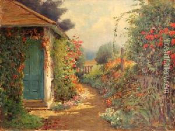 Path By The Garden Oil Painting - William Constable Adam