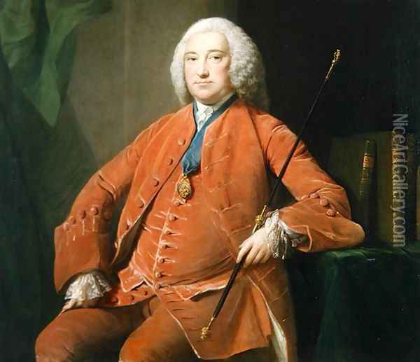 Henry Bellenden, c.1749 Oil Painting - Allan Ramsay