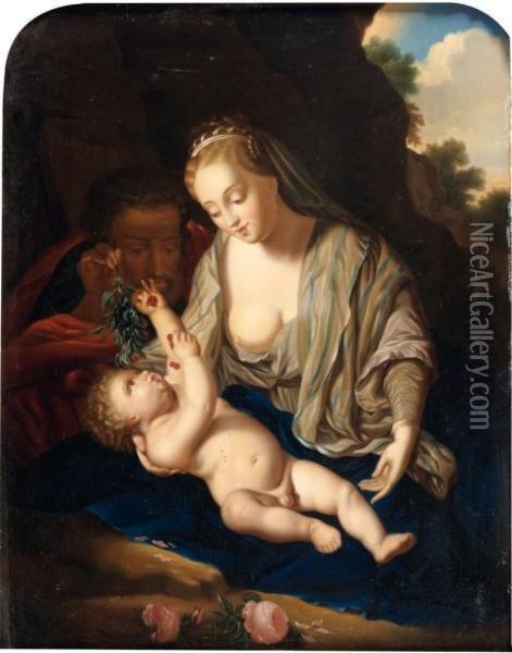La Vierge Aux Cerises Oil Painting - Adriaen Van Der Werff