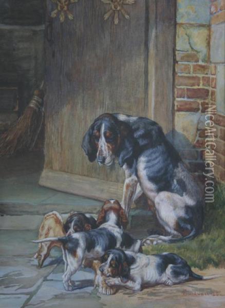 Gone To The Dogs Oil Painting - Edmund Caldwell