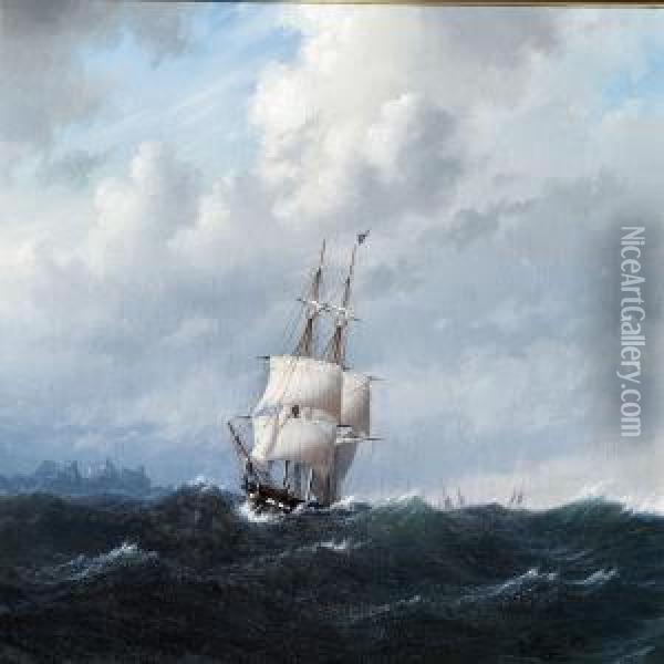 Den Danske Brig Oil Painting - Carl Emil Baagoe