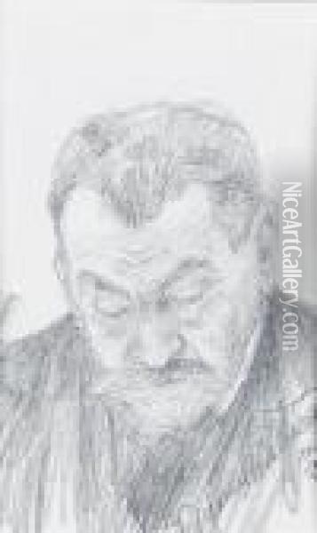 Self-portrait And Portrait Of A Man Oil Painting - Nikolai Petrovich Bogdanov-Belsky