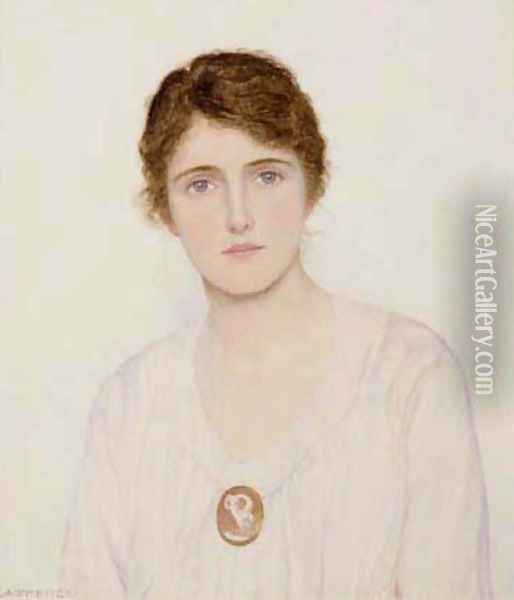 The Cameo Brooch Oil Painting - George Lawrence Bulleid