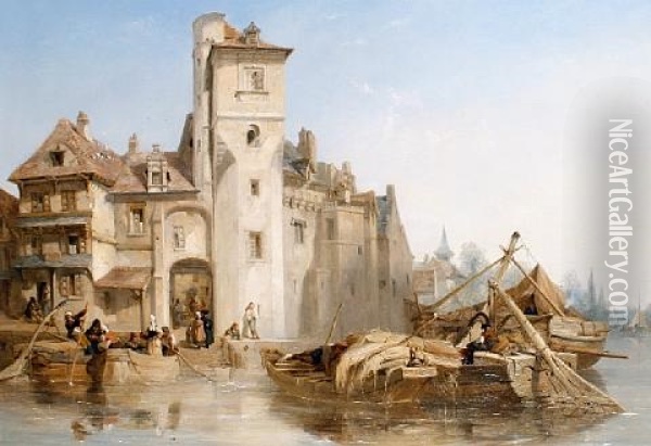 Angers, France Oil Painting - Edward Angelo Goodall