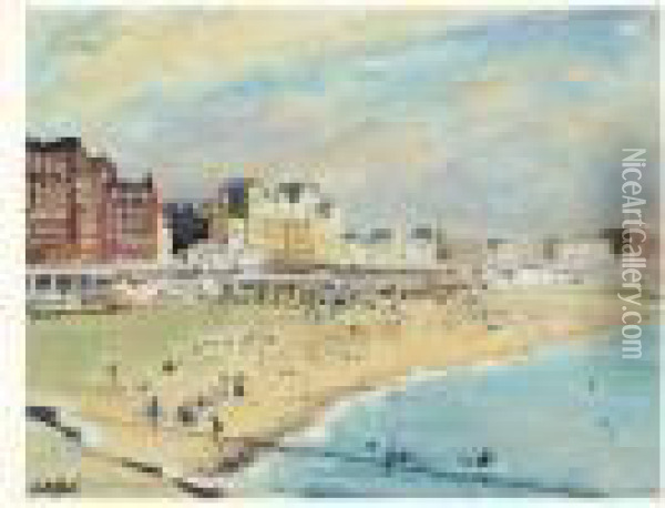 Plage De Brighton Oil Painting - Jacques-Emile Blanche