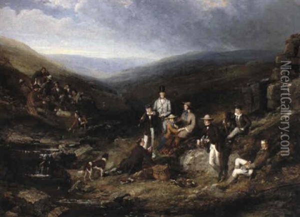The 12th Of August On Wellhope Moors, Weardale, County Of   Durham Oil Painting - Clement Burlison