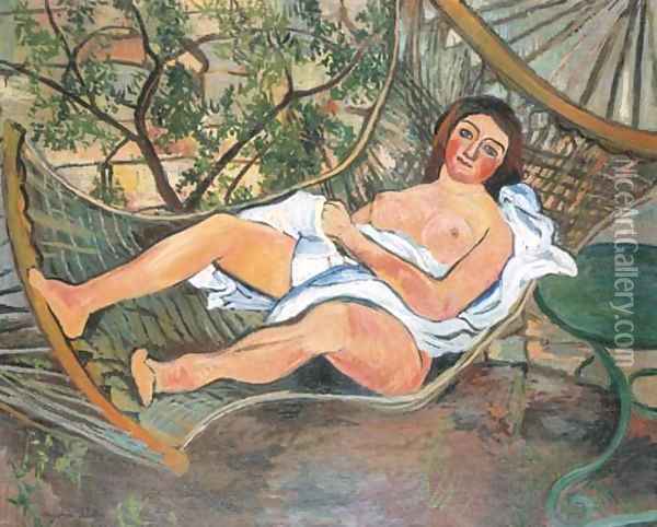 Femme dans un hamac Oil Painting - Suzanne Valadon