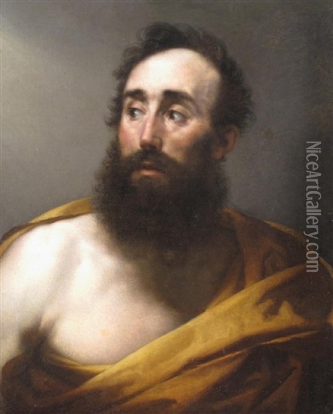 An Apostle Oil Painting - Phillippe-Auguste Hennequin