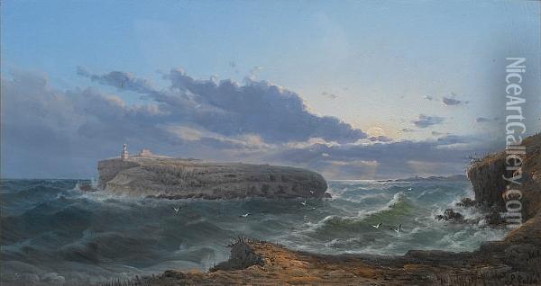 St. Paul's Island, Malta Oil Painting - Luigi Maria Galea