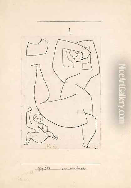 Vor - und nachmachen Oil Painting - Paul Klee